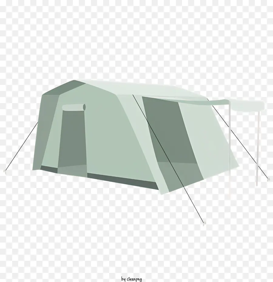 Tente De Camping，Auvent Vert PNG