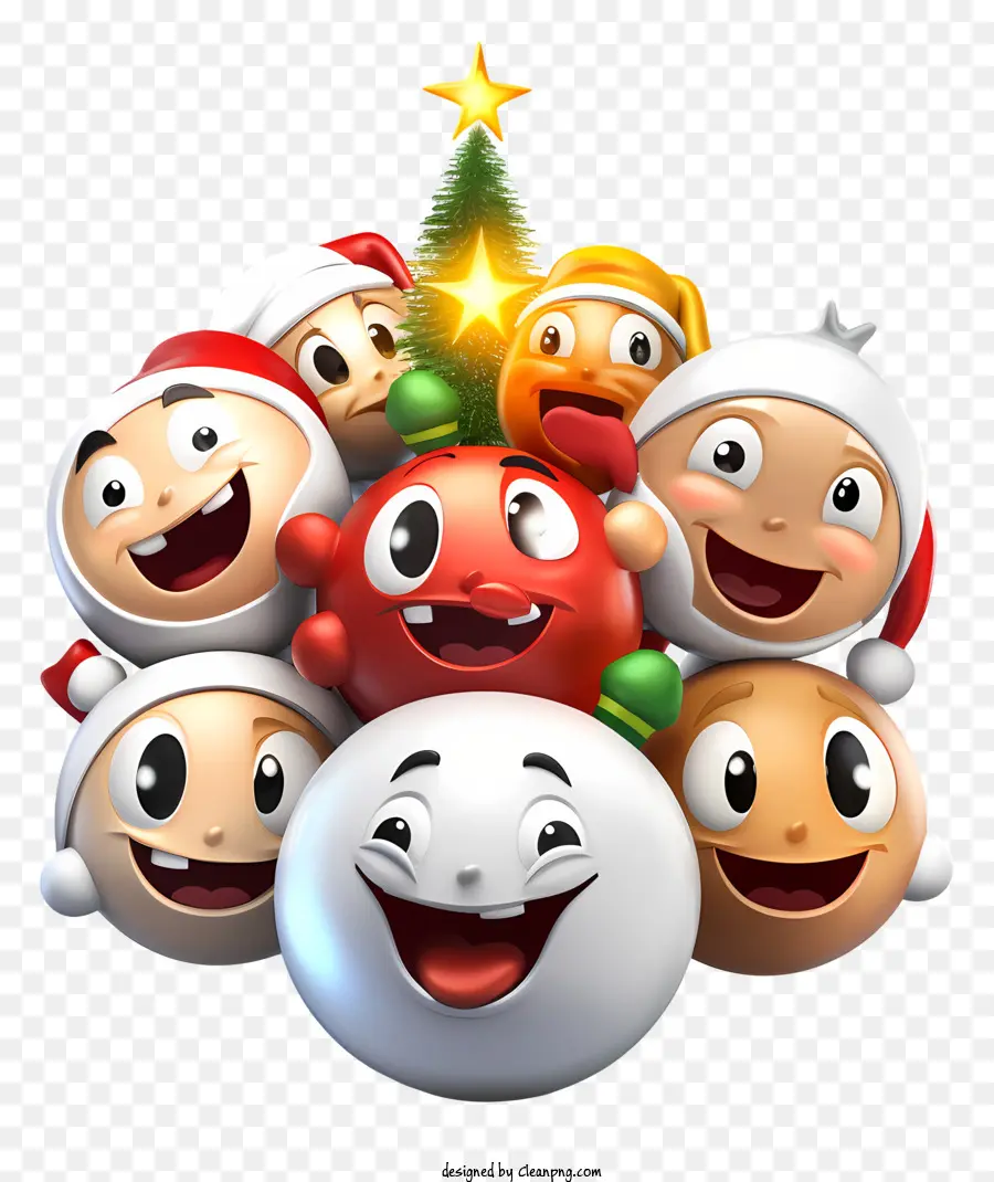 Le Père Noël，Émojis De Noël PNG