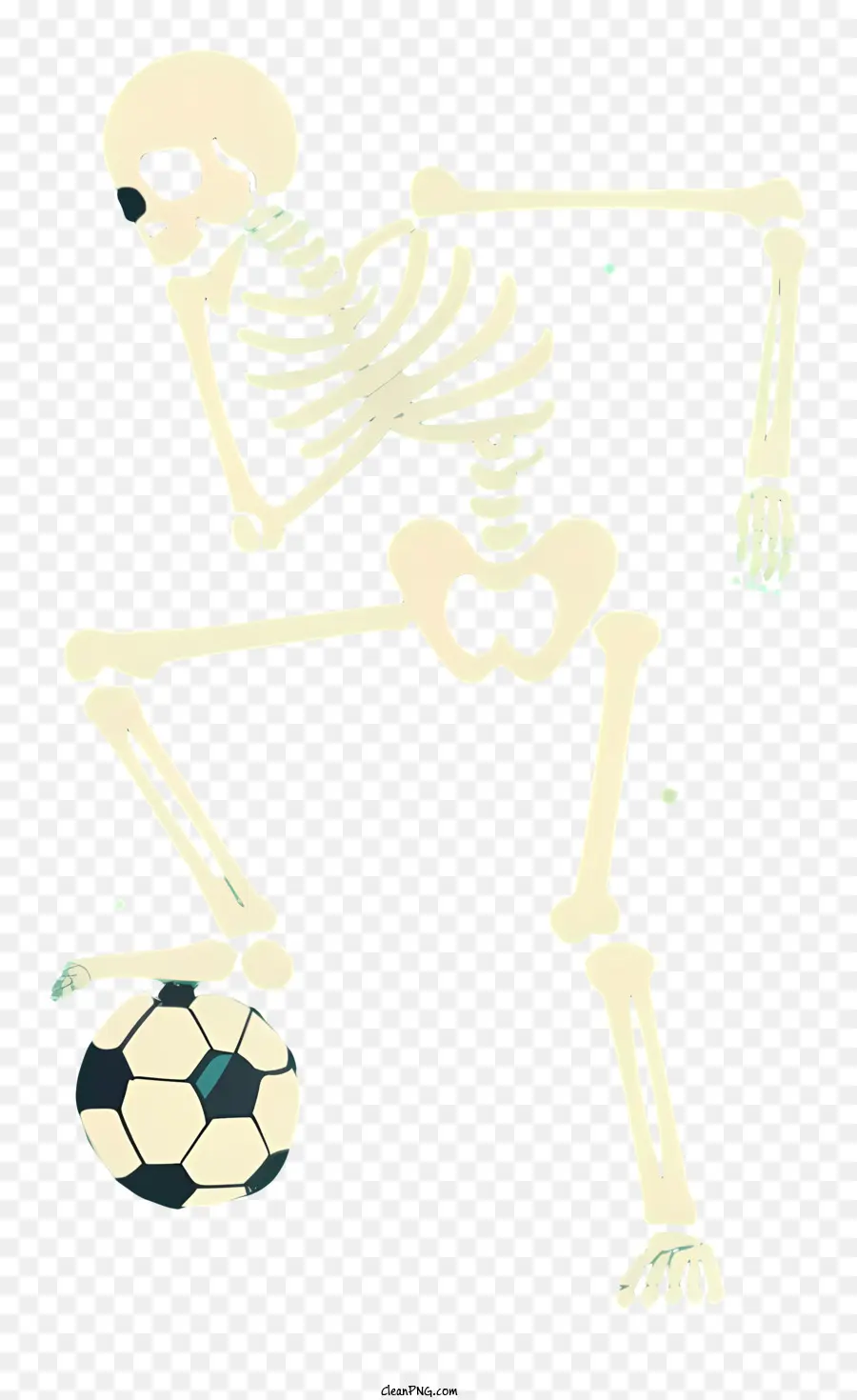 Squelette Jouant Au Football，Squelette De Football PNG