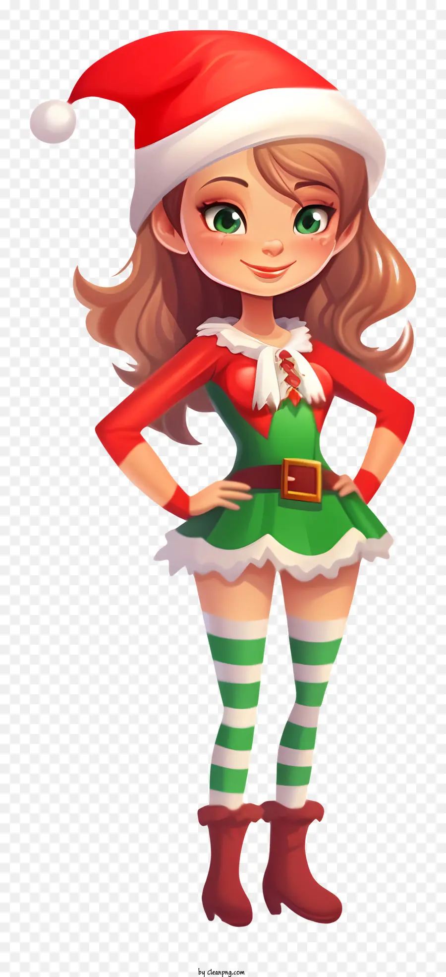 Personnage De Dessin Animé，Fille De Noël PNG