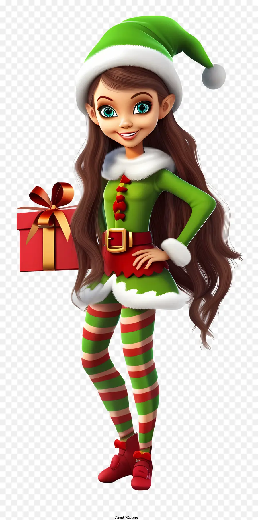 Costume D'elfe，Cadeau De Noël PNG