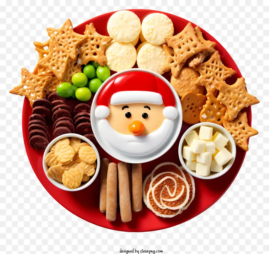 Crackers Du Père Noël，Assiette De Fromage PNG