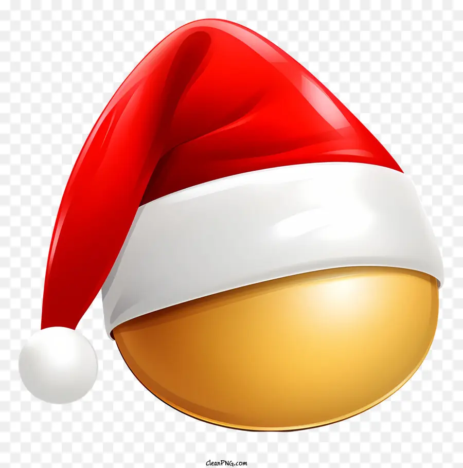 Visage Souriant，Chapeau De Père Noël PNG