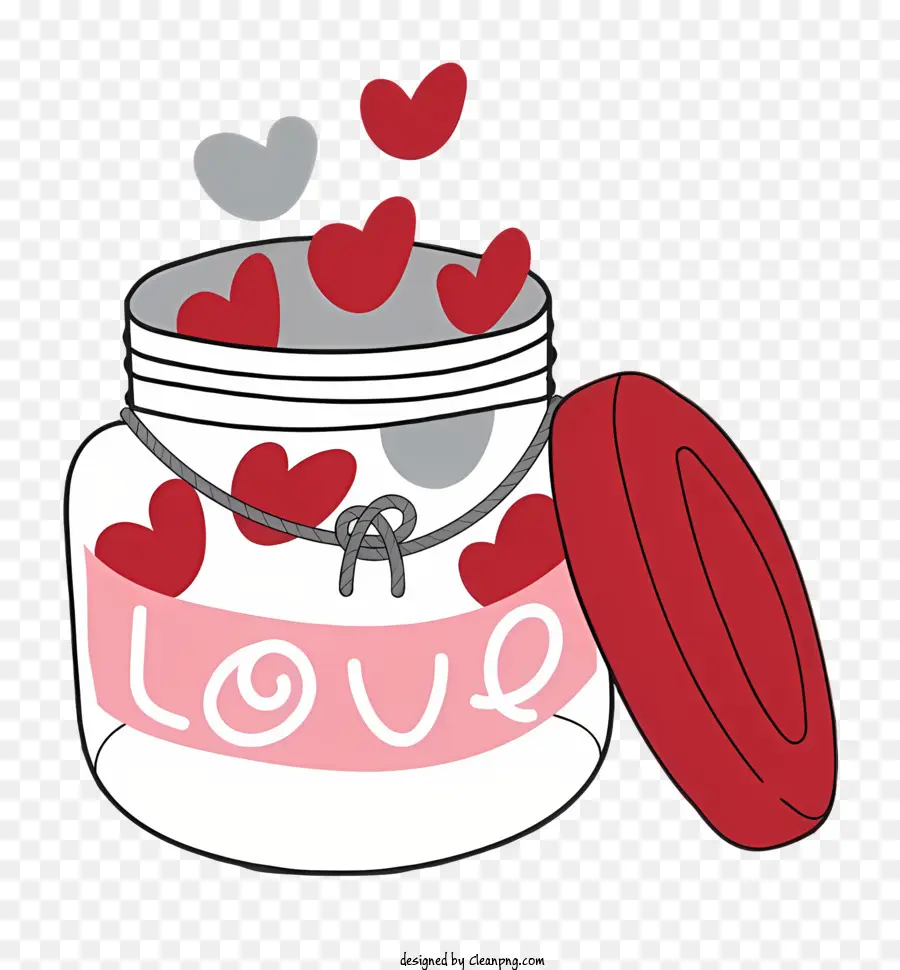 L'amour Jar，Pot De Coeur PNG