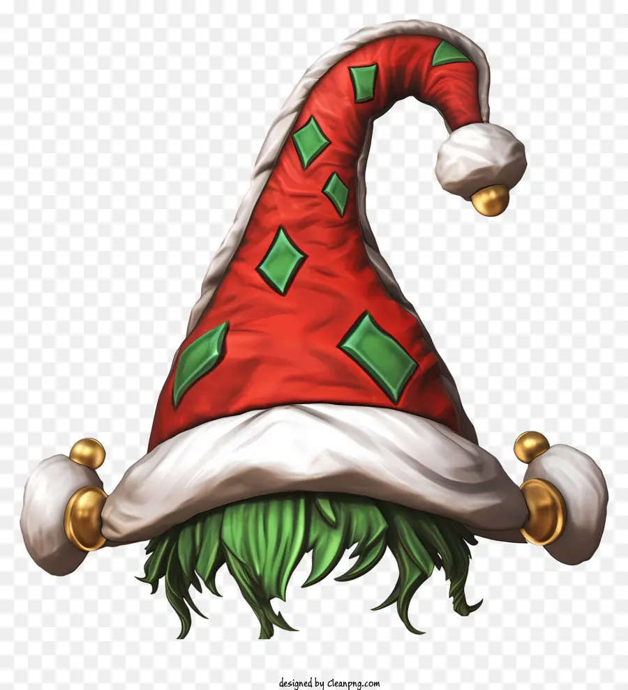 Chapeau De Noël，Chapeau D'elfe Rouge Et Vert PNG