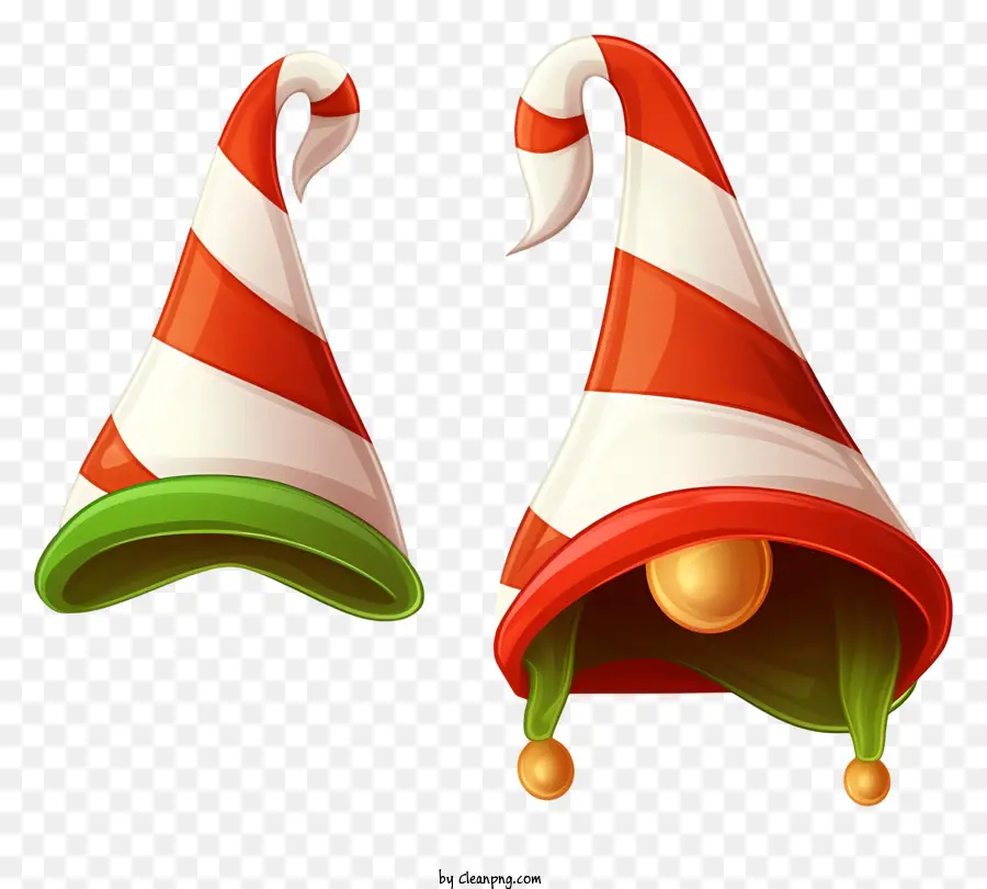 Chapeau De Père Noël，Chapeau D'elfe Rayé PNG