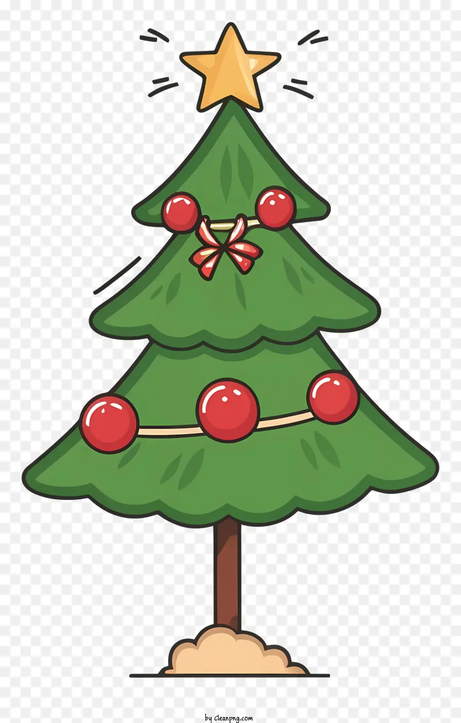 Arbre De Noël De Dessin Animé，Arbre De Noël PNG