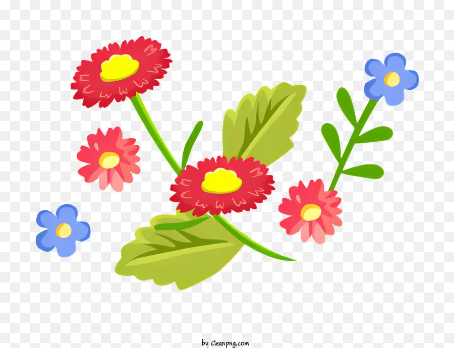 Fleurs，Rouge Et Rose PNG