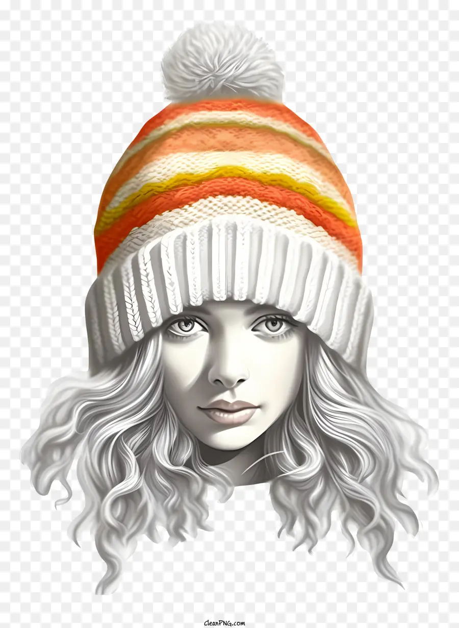 Fille，Cheveux Blancs PNG