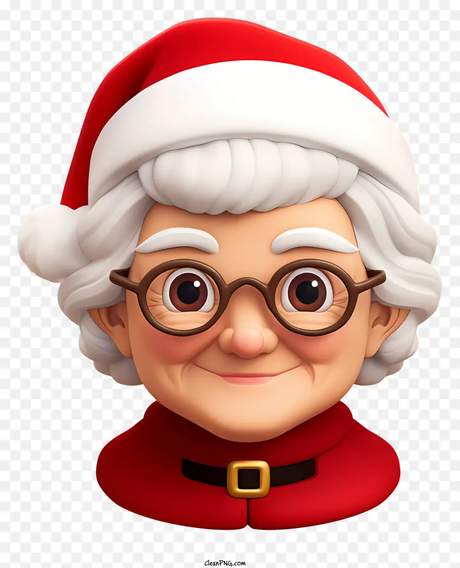 Femme Plus âgée，Un Chapeau De Père Noël PNG