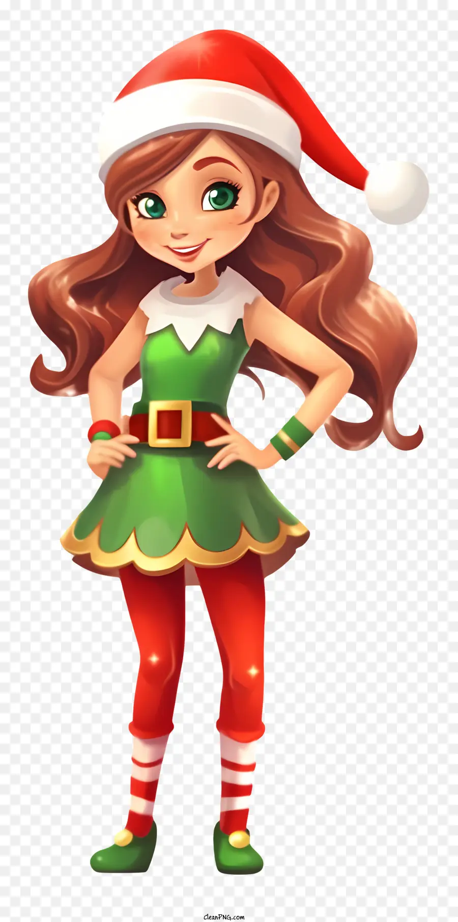 Dessin Animé，Fille De Noël PNG