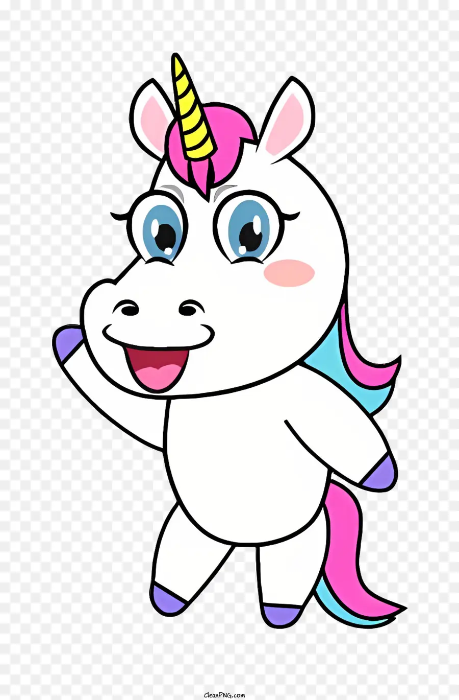 Licorne De Dessin Animé，Licorne Confuse PNG