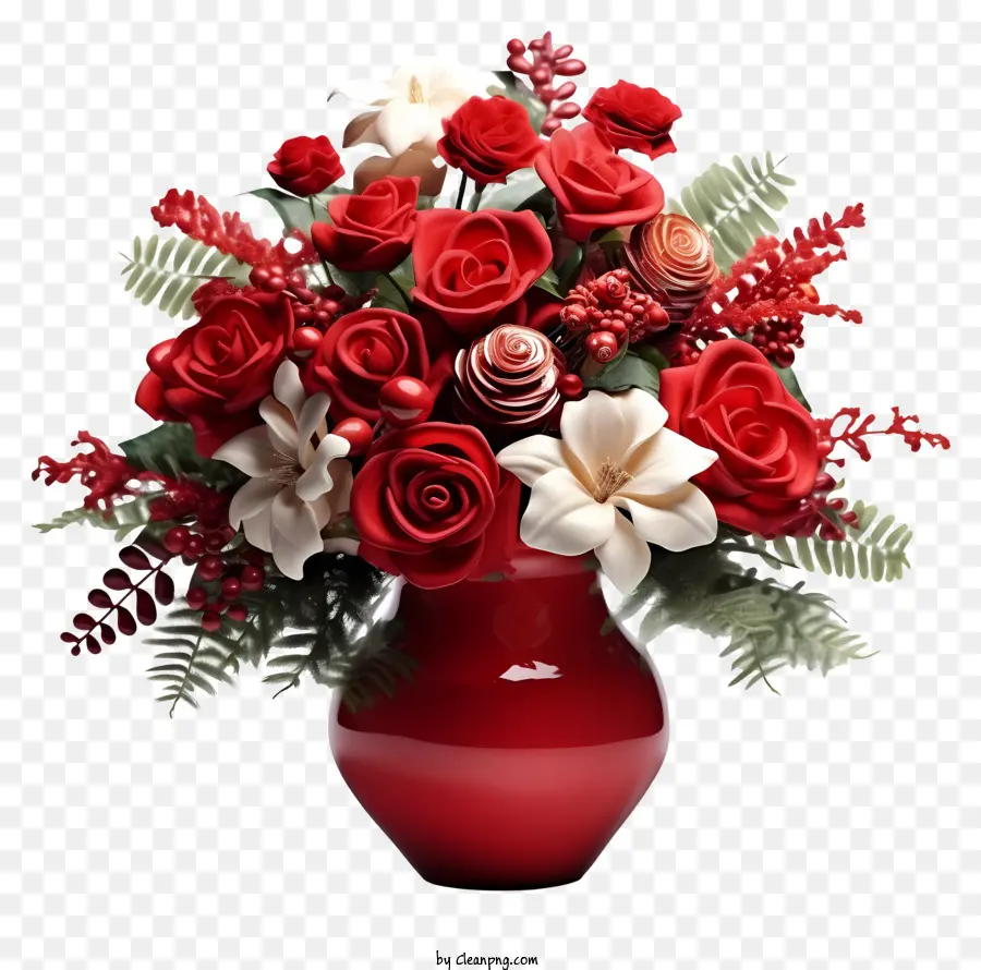 Vase，Les Roses Rouges PNG