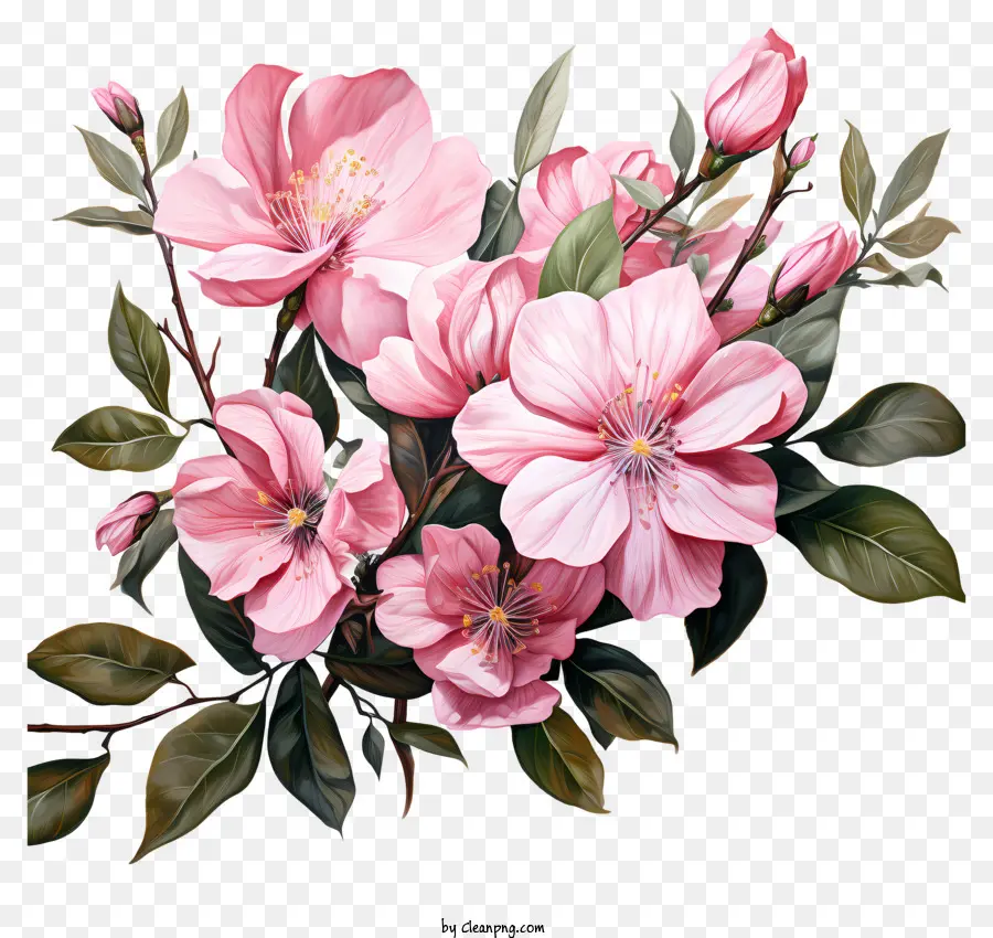 Fleurs Roses，Fleurir PNG