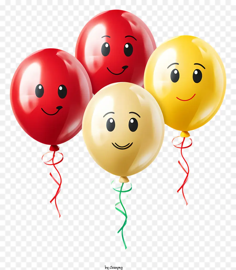 Ballons，Des Visages Souriants PNG