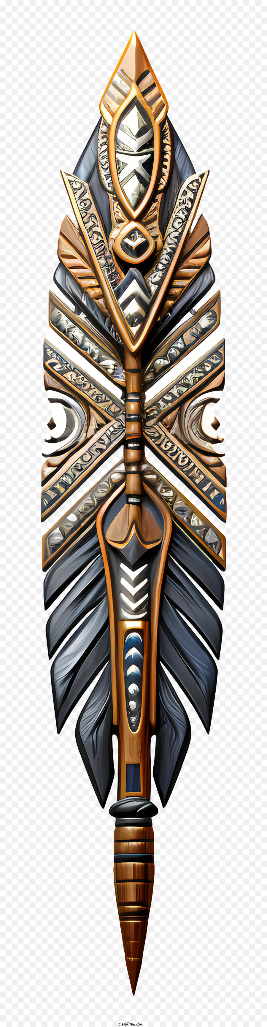 œuvre D'art Tribal，Bouclier En Bois PNG