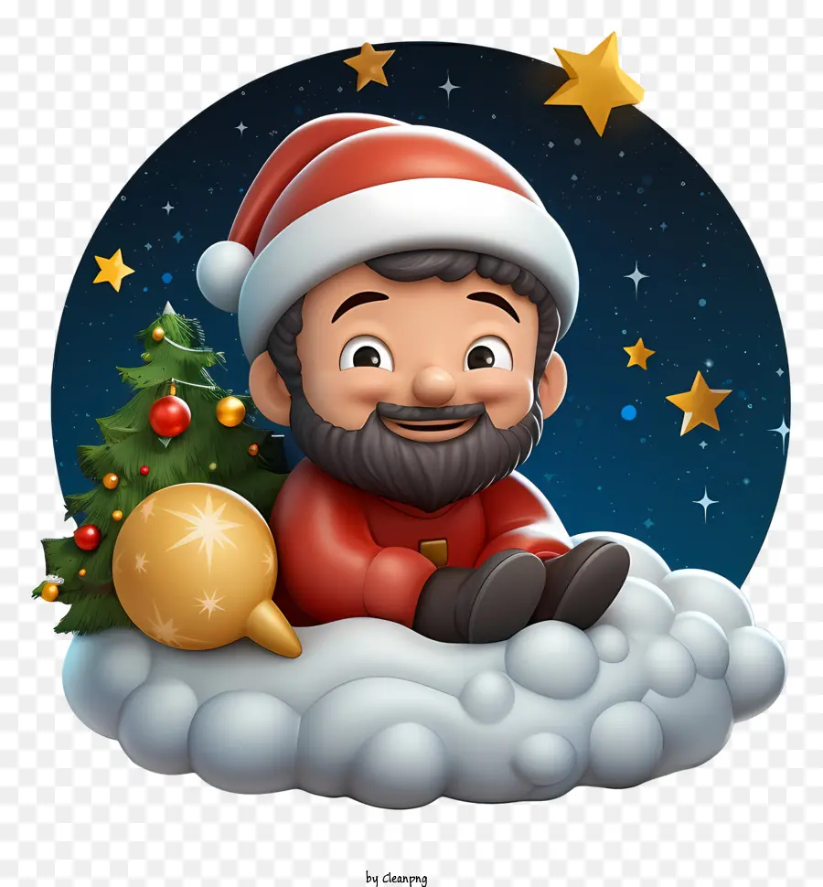 Le Père Noël，Nuage PNG