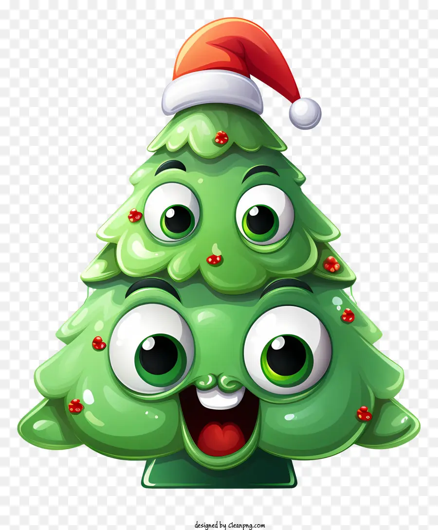 Dessin Animé De L'arbre De Noël，Le Vert De L'arbre De Noël PNG