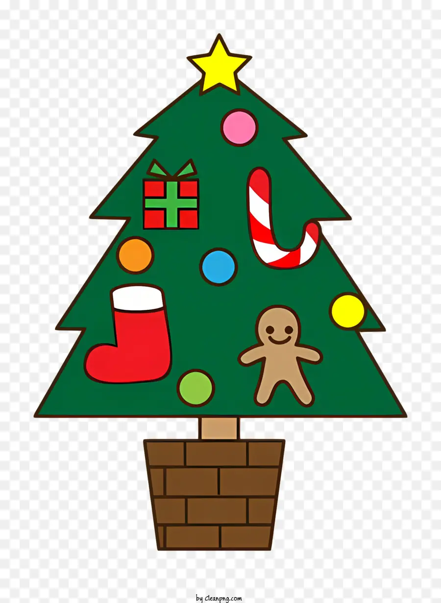 Arbre De Noël De Dessin Animé，Arbre De Noël PNG