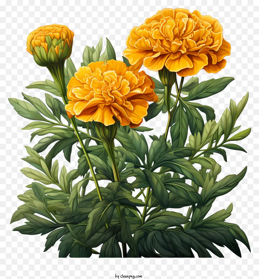 Oeillets，Fleurs De Souci Orange PNG