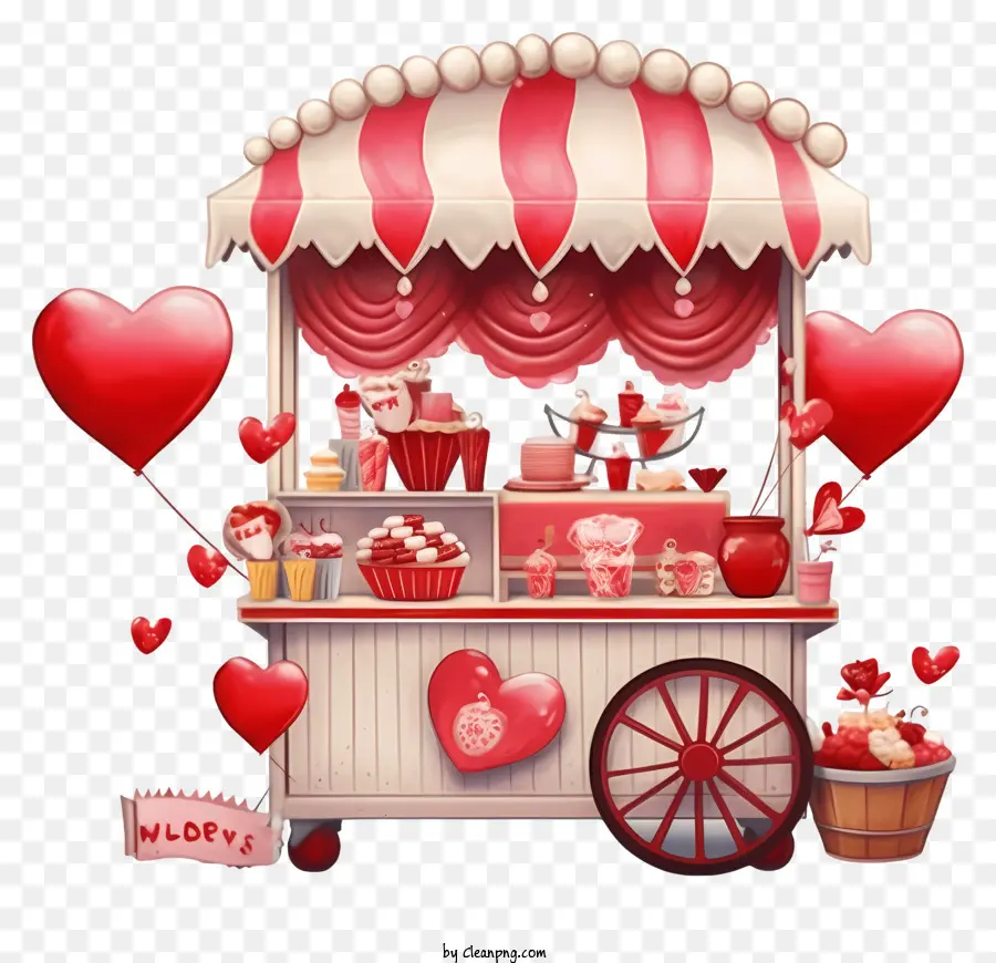 Stand Romantique De La Saint Valentin Plat，Le Jour De Valentines PNG