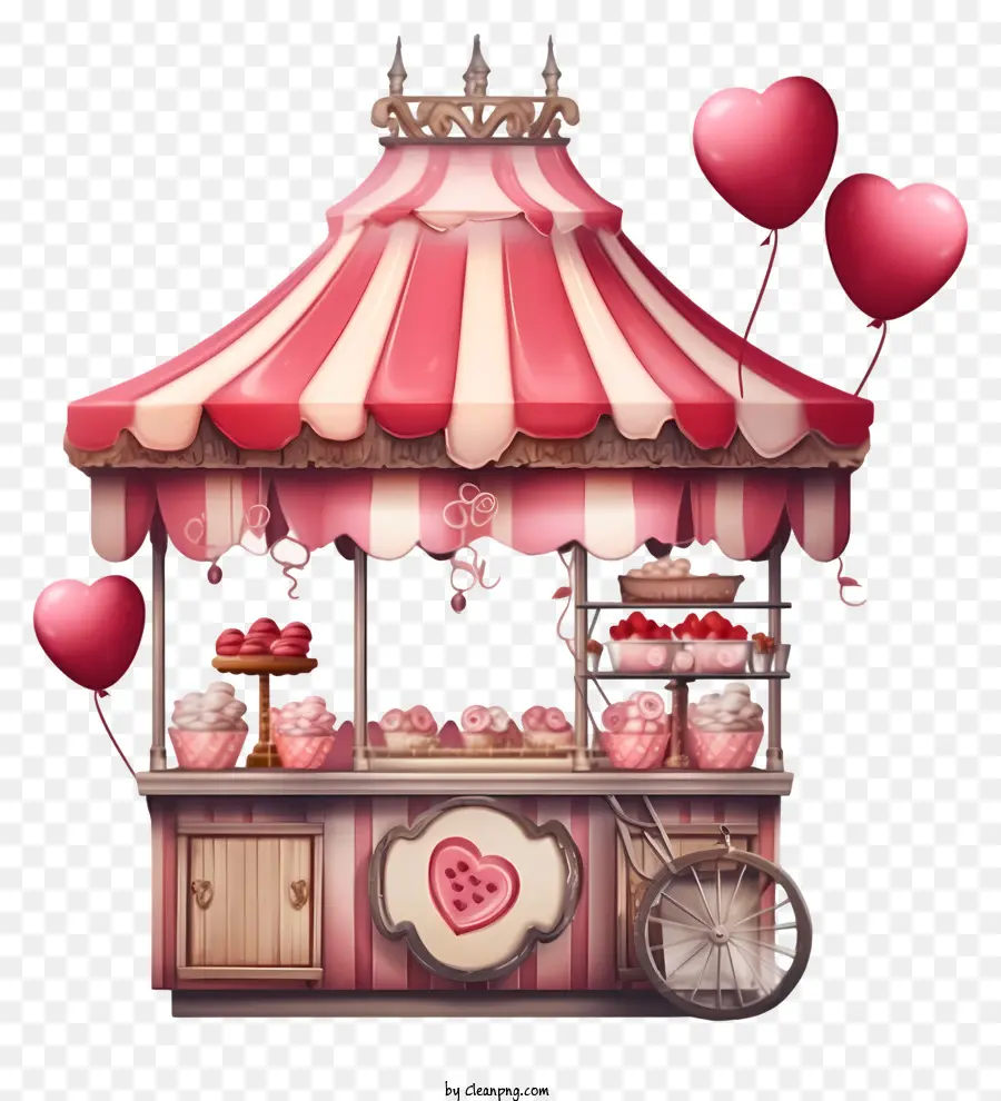 Cartoon Saint Valentin Stalle Romantique，Candy Panier PNG