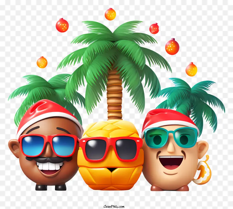 Emoji，Tropicale Noël PNG