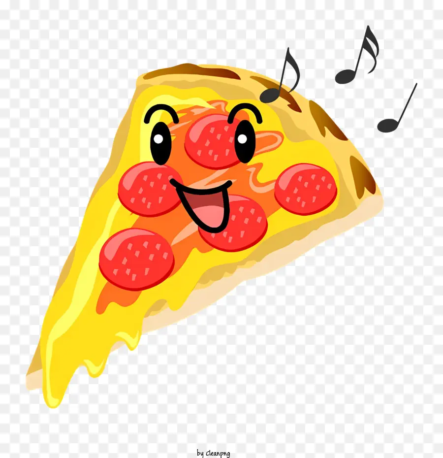 Dessin Animé，Tranche De Pizza Triste PNG