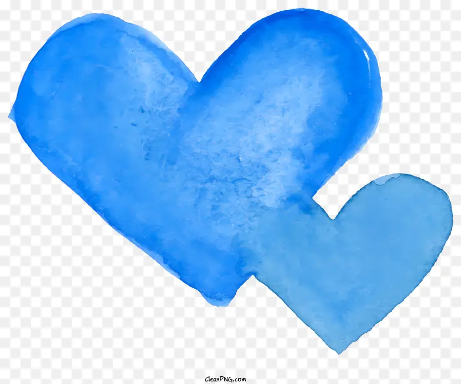 Dessin Animé，Coeur Bleu PNG