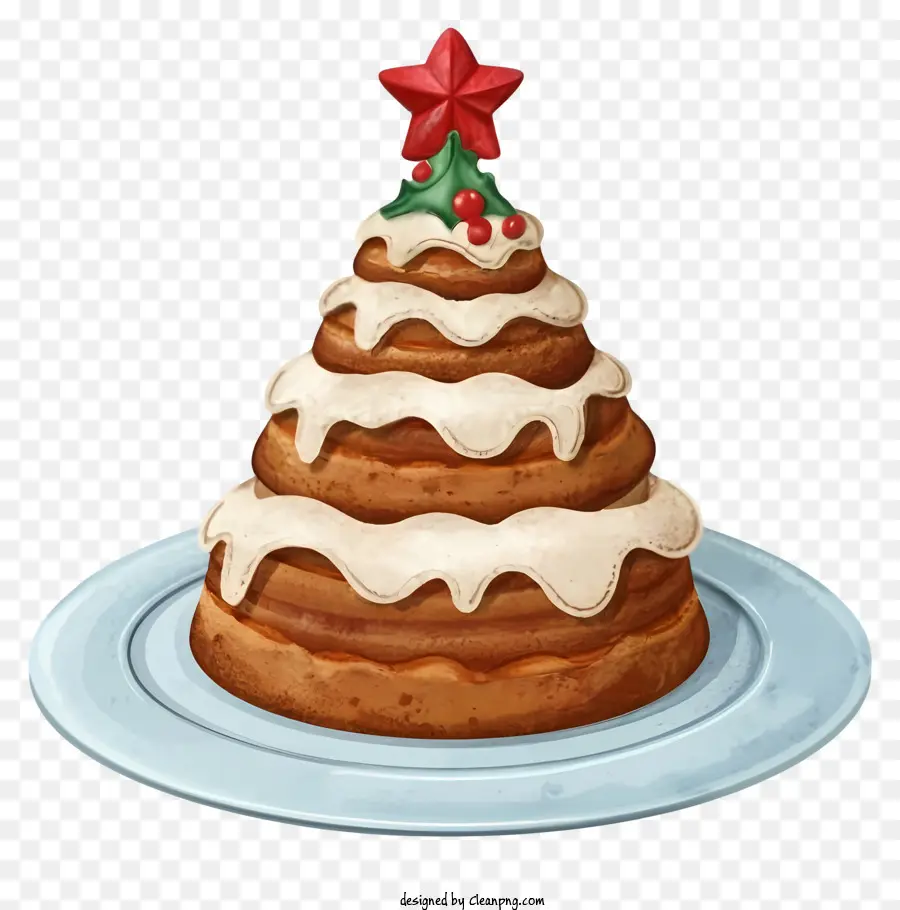 Dessin Animé，Gâteau D'arbre De Noël PNG
