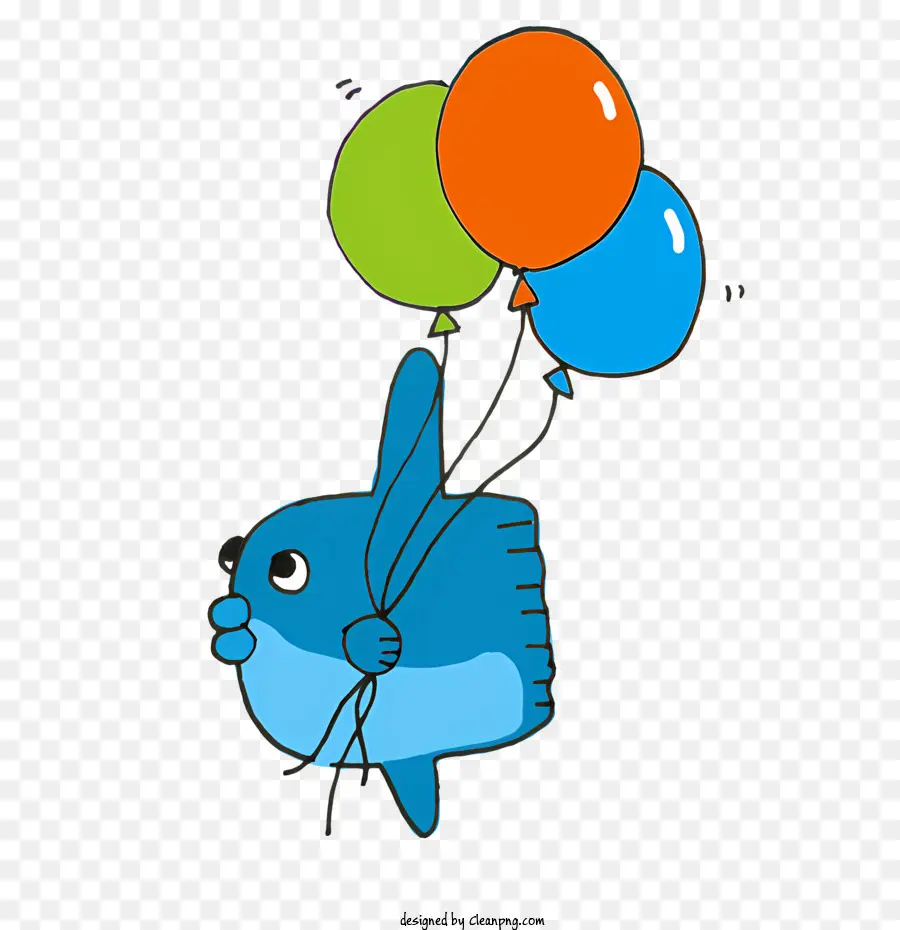 Dessin Animé，Pêcher Avec Des Ballons PNG