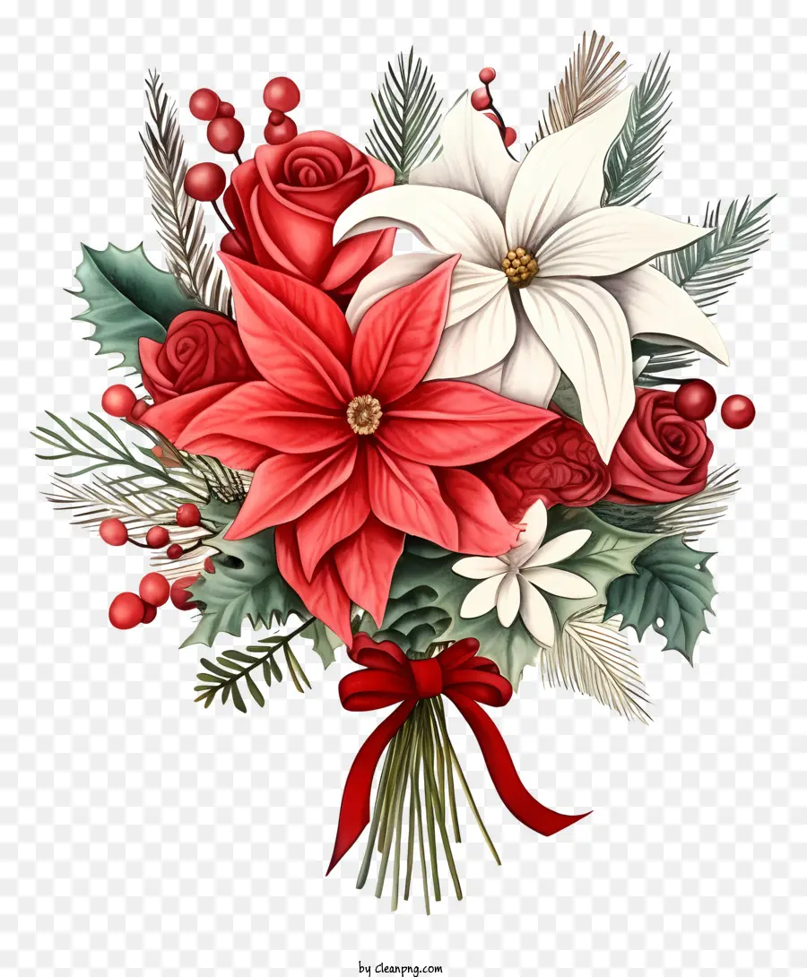 Sketch Bouquet De Noël，Bouquet PNG