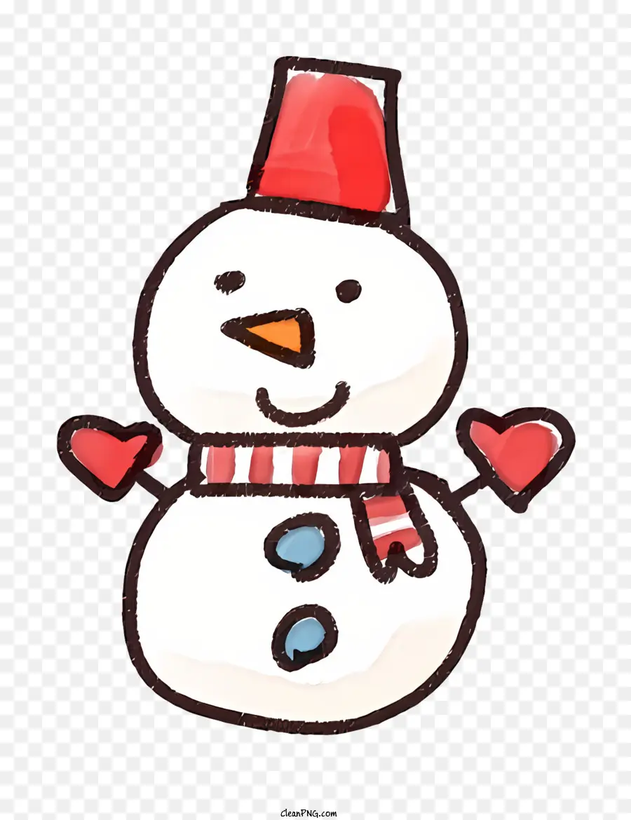 Dessin Animé，Bonhomme De Neige PNG