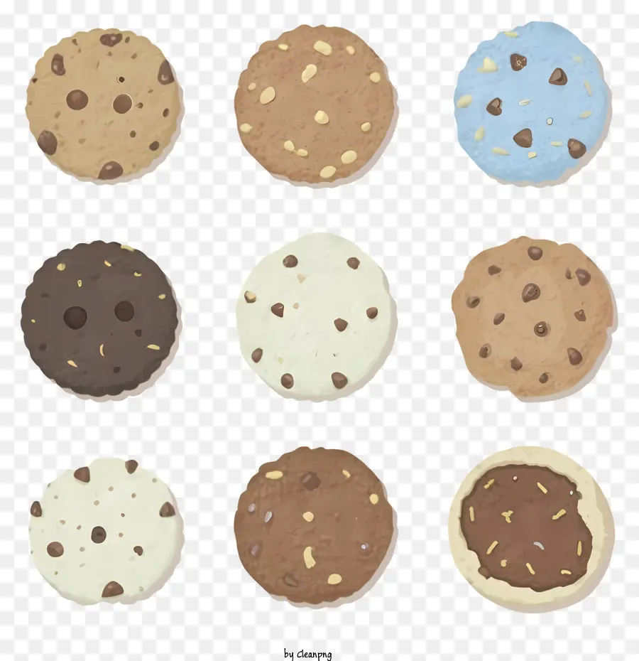 Dessin Animé，Cookies Aux Pépites De Chocolat PNG
