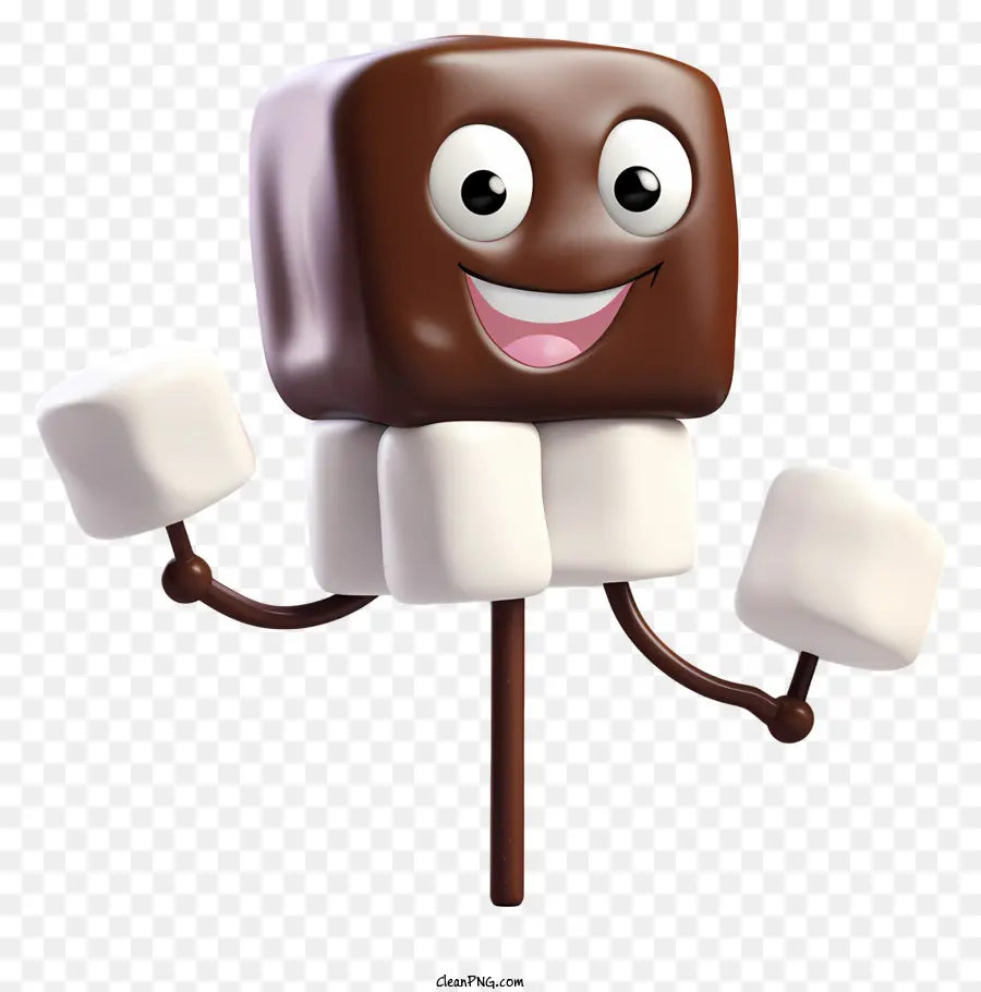 Journée N'importe Quoi Enrobée De Chocolat，Caractère De Guimauve Au Chocolat PNG