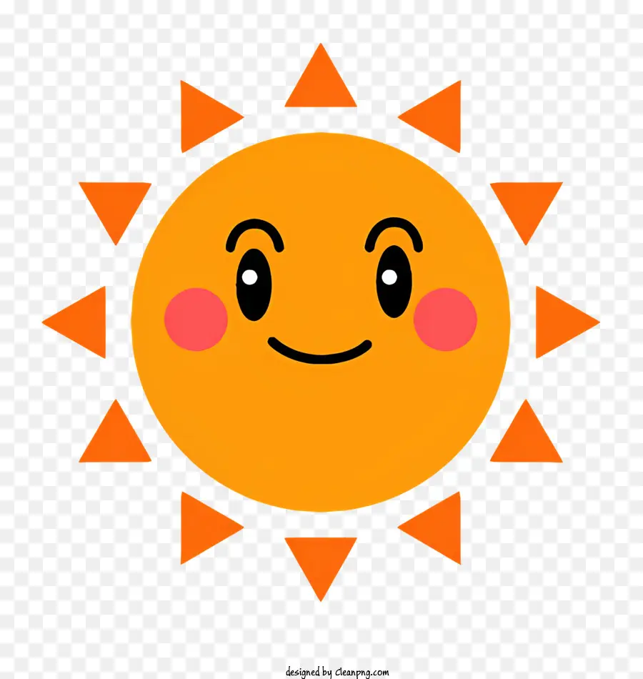 Dessin Animé，Soleil Souriant PNG