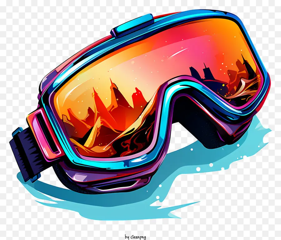 Lunettes De Ski，Lunettes Illustrées PNG