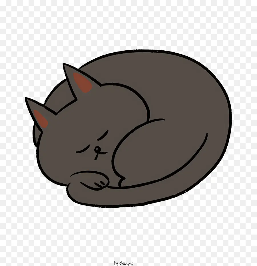 Dessin Animé，Chat Endormi PNG