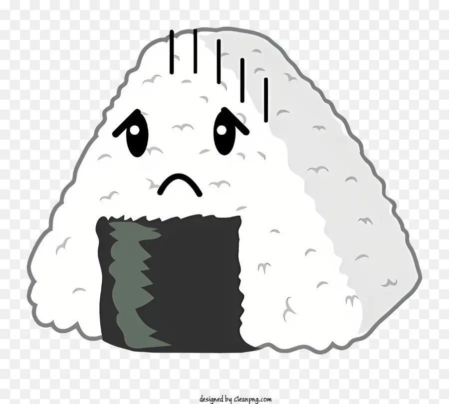 Dessin Animé，Triste Onigiri PNG