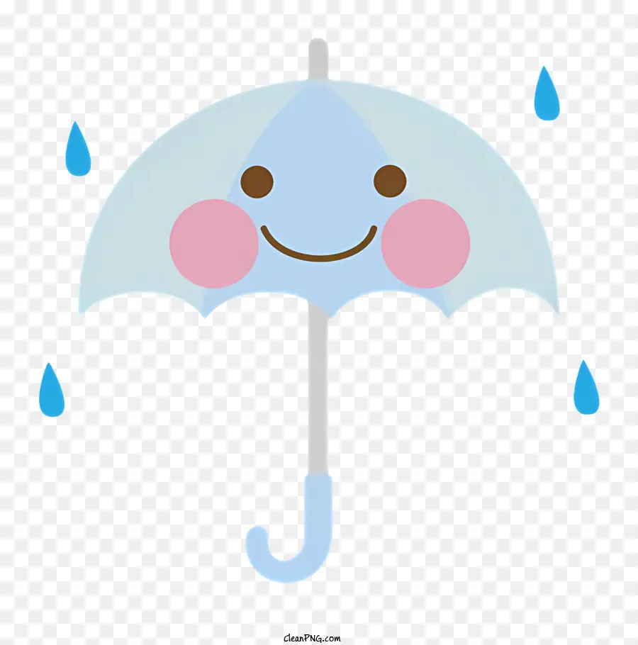 Dessin Animé，Parapluie Souriant PNG