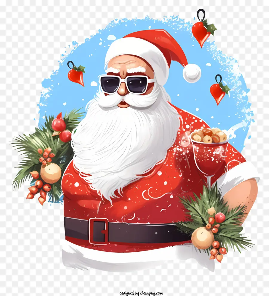 Sketch Tropical Santa，Le Père Noël PNG