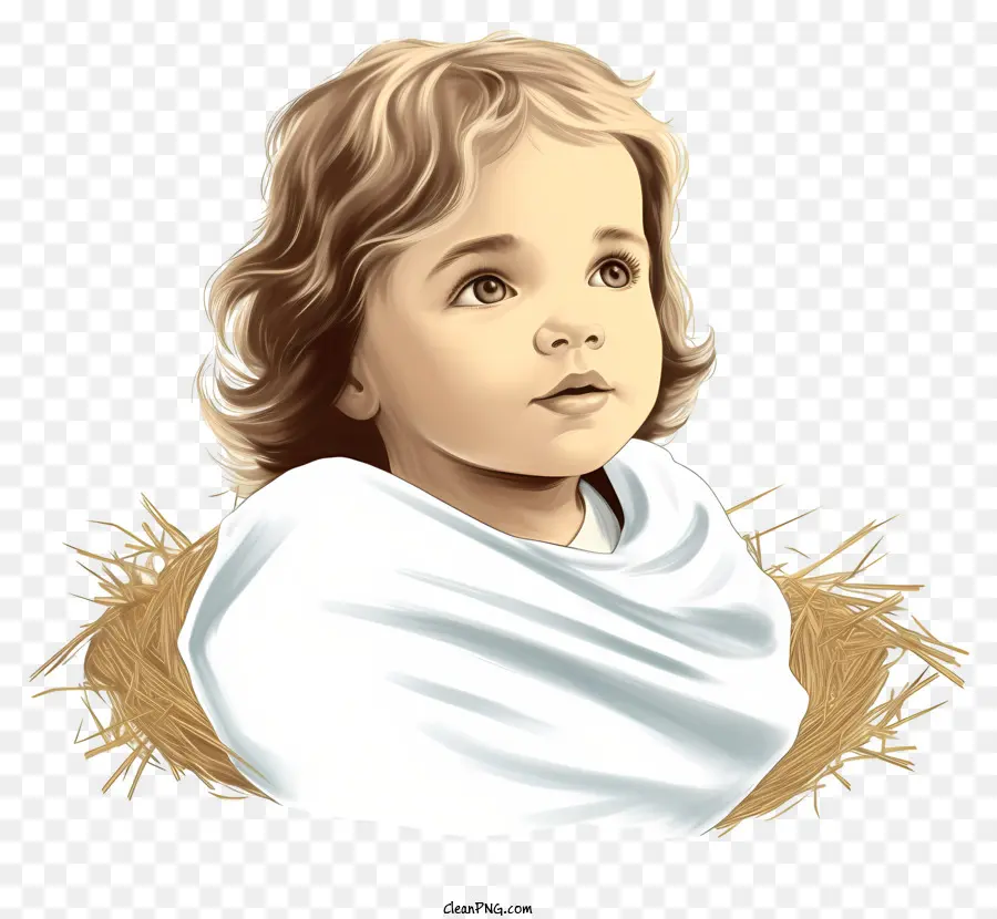 Sketch Jésus Bébé，Bébé Avec Halo PNG