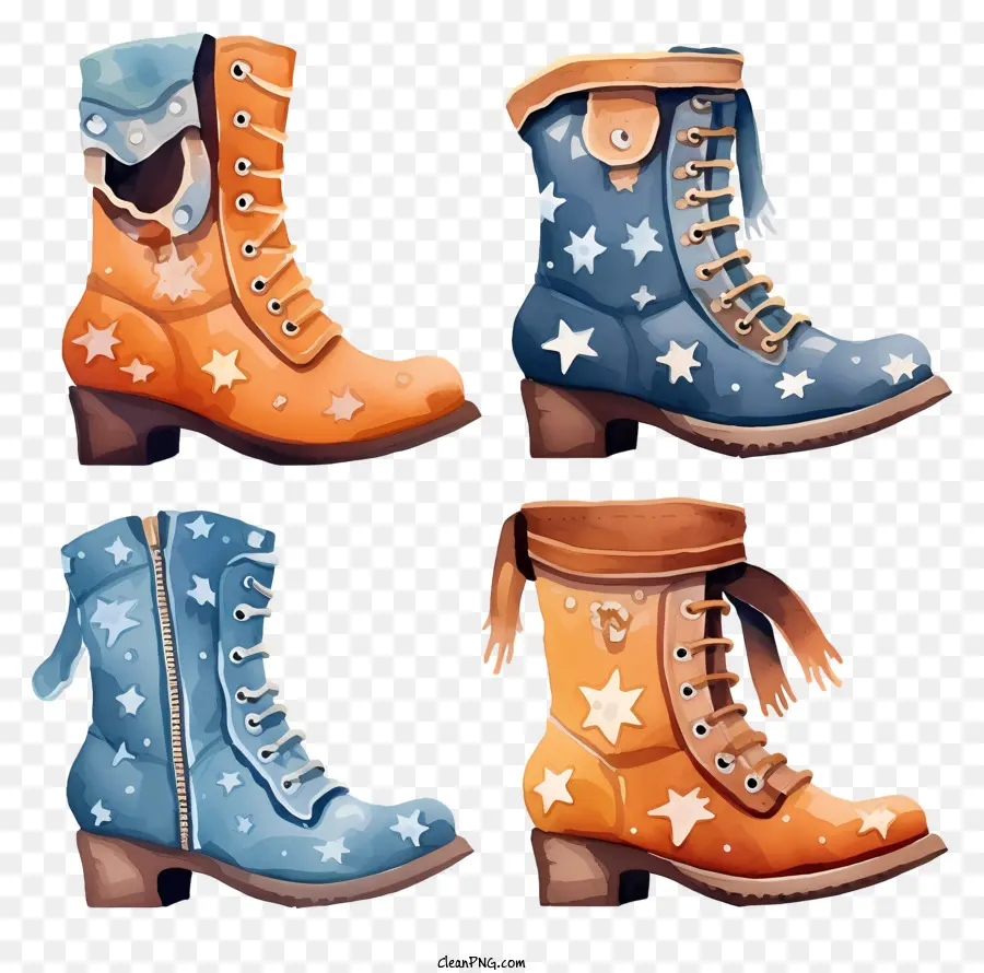 Bottes D'hiver Aquarelle，La Mode Des Bottes PNG