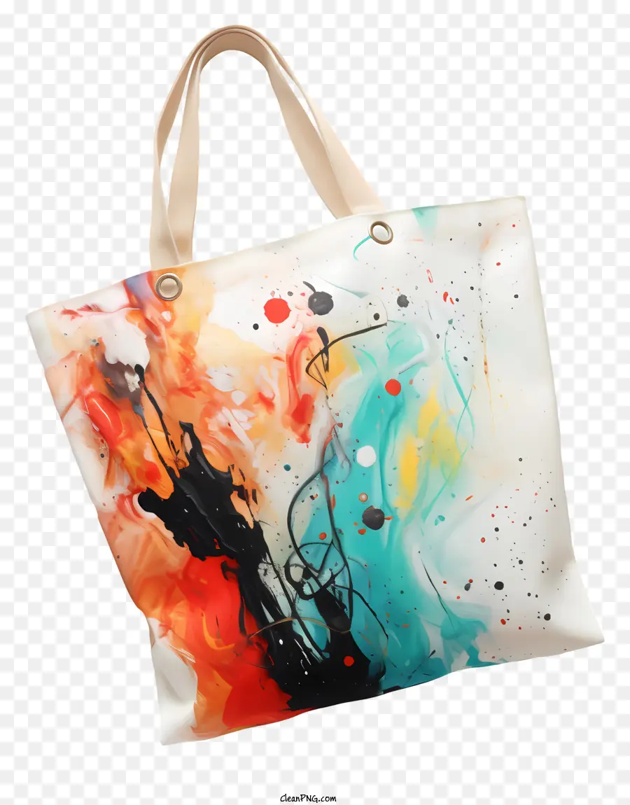 Sac Fourre Tout，Splash De Couleur Abstraite PNG