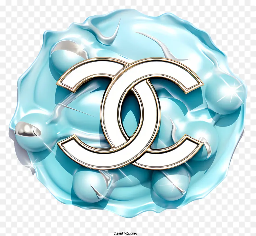 Logo Chanel，Liquide Bleu PNG