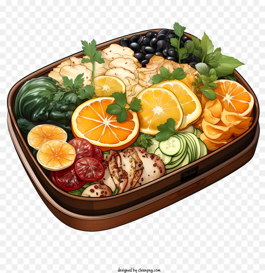 Bento Box，Plateau En Bois PNG