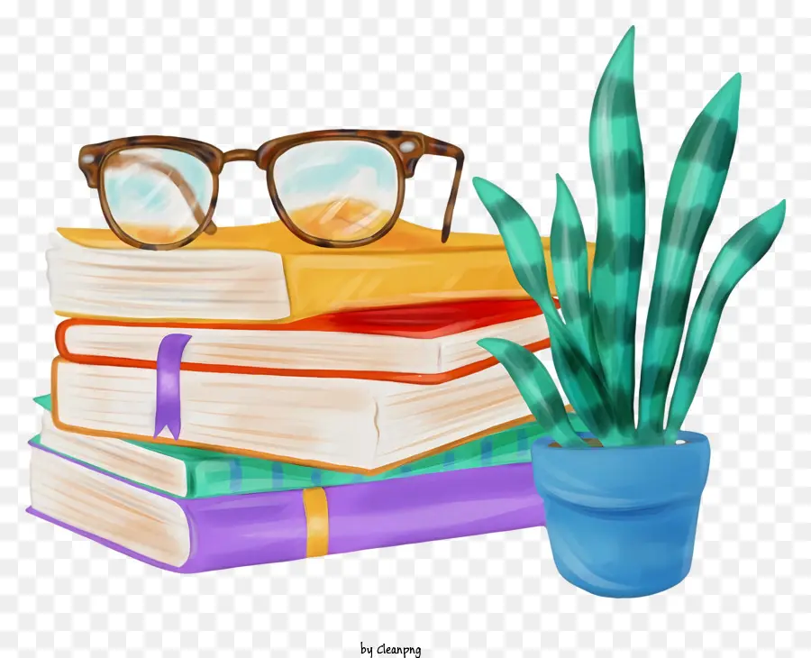 Livre，Livres Et Lunettes PNG