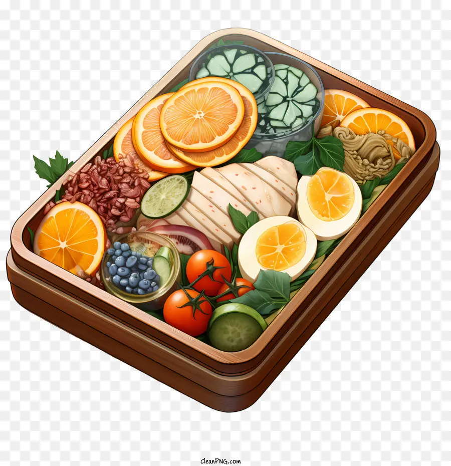 Bento Box，Boîte En Bois PNG