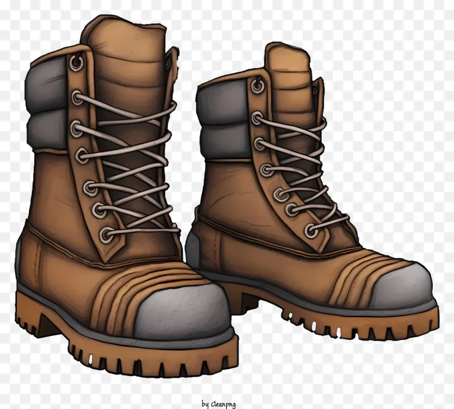 Bottes D'hiver Réalistes，Brown Bottes PNG