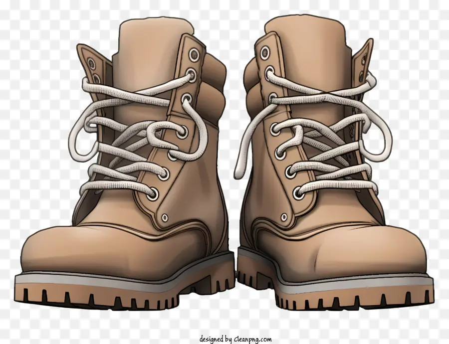 Bottes D'hiver Réalistes，Bottes De Randonnée Blanches PNG